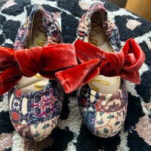 Sam Edelman Felicity Velvet Bow Flat - Multi Color